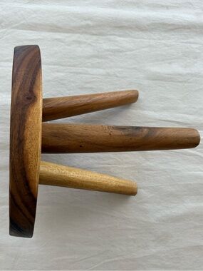 Small Teak like wooden stool - Used good condition $100